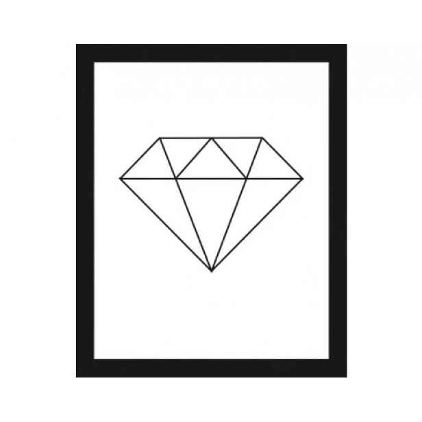 Rámovaný obraz Diamant, 20x25 cm