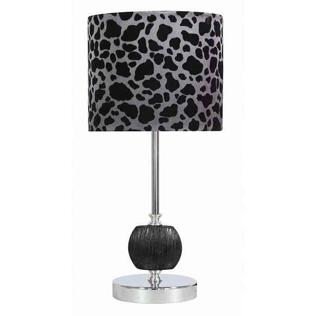 Candellux Stolní lampa Cort Chrom E27 Kovová s Abažurem 40 cm