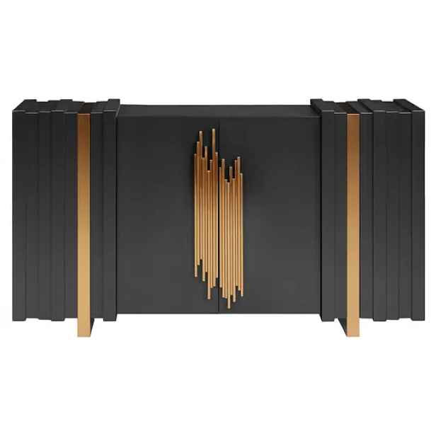 LivinHill Komoda Stilig ST023B 160 cm černá/zlatá