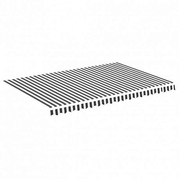 vidaXL Náhradní plachta na markýzu antracitová a bílá 450 x 300 cm polyesterová