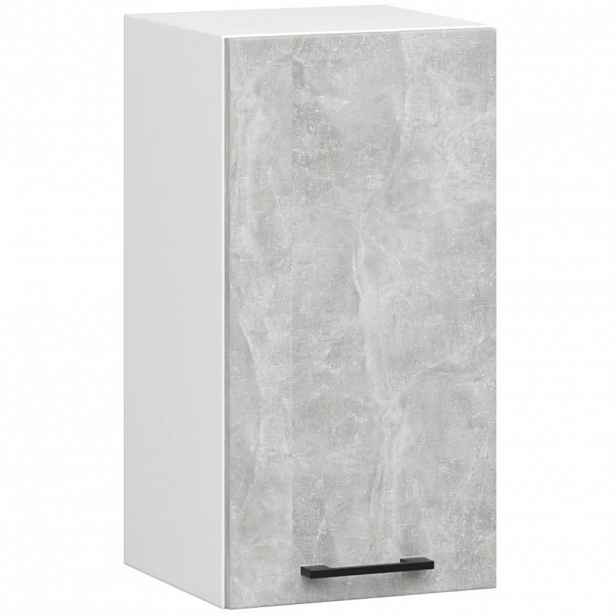 Závěsná kuchyňská skříňka 40 cm VERMINA - bílá / beton
