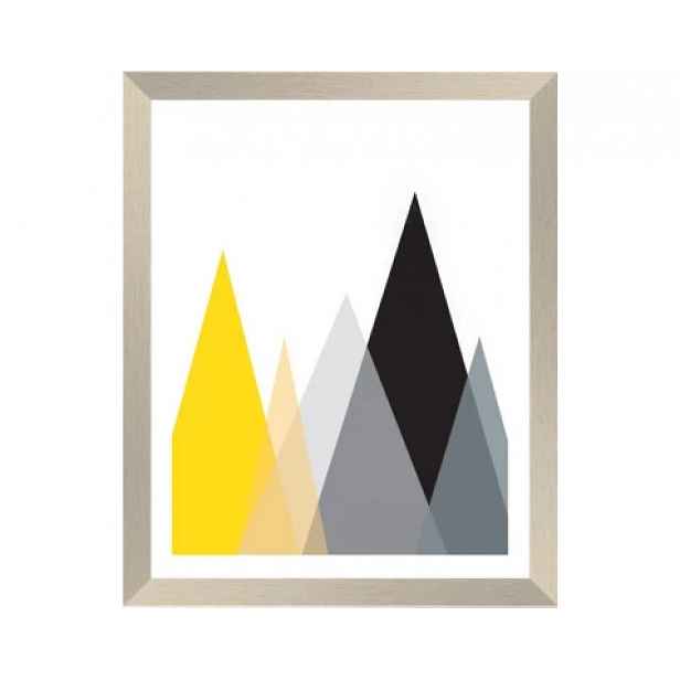 Rámovaný obraz Barevná geometrie, 20x25 cm