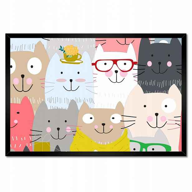 Plakáty v rámu 60x40 Kočka Kočky Kicia