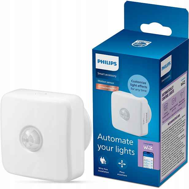 Bateriový senzor pohybu a soumraku Philips Smart WiFi Aplikace WiZ