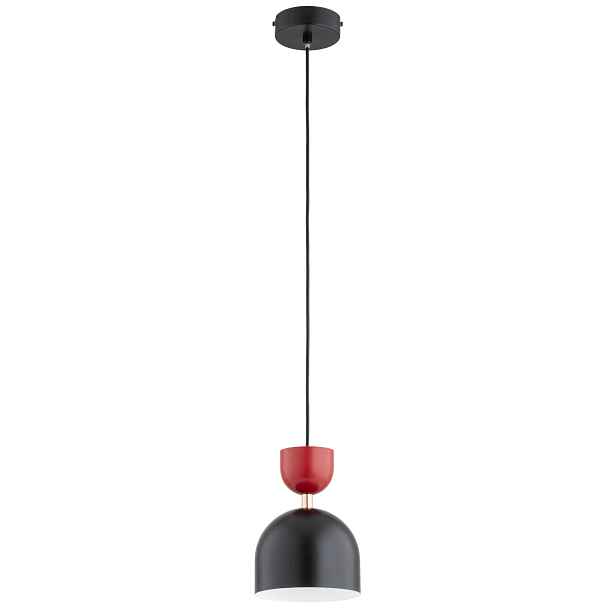 Dekorativní závěsná lampa černo-červená e27 15w kovová Entori Alfa