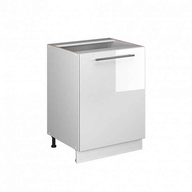 Vicco SPODNÍ SKŘÍŇKA KUCHYŇSKÉ LINKY Fame-Line, Bílá vysoký lesk/Bílá, 60 cm 1 dvířka bez pracovní desky