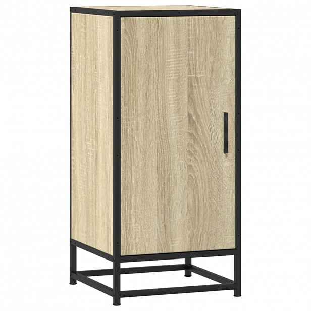 vidaXL Příborník dub sonoma 35,5 x 35 x 76 cm kompozitní dřevo a kov