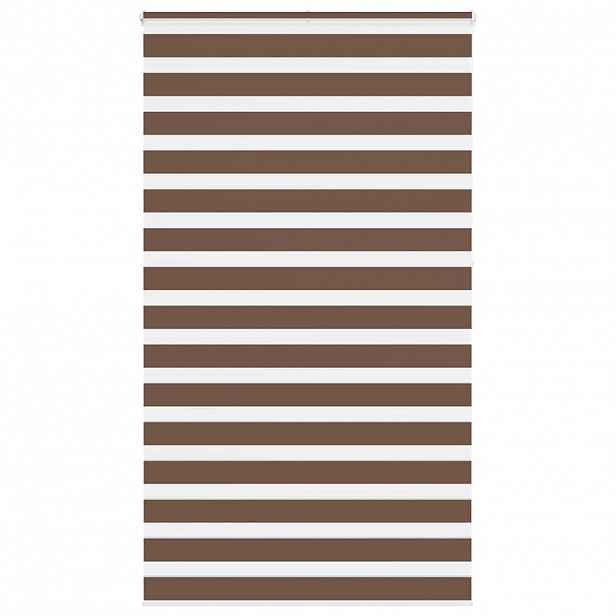 vidaXL Zebra roleta hnědá 125x230 cm šířka látky 120,9 cm polyester