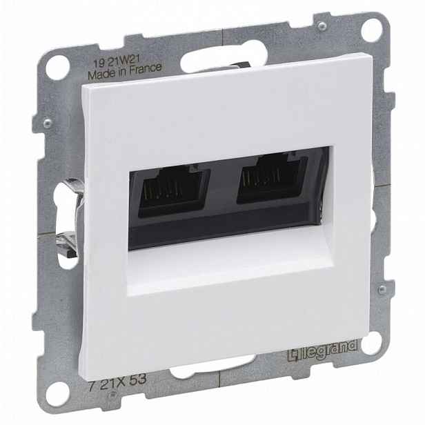 Zásuvka datová Legrand Suno CAT5E 2× RJ45 bílá