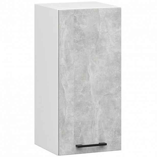 Závěsná kuchyňská skříňka 30 cm VERMINA - bílá / beton