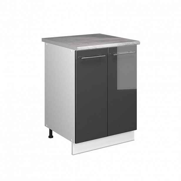 Vicco SKŘÍŇKA POD DŘEZ Fame-Line, Antracitový vysoký lesk/Bílá, 60 cm