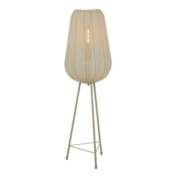 Béžová stojací lampa (výška 132 cm) Plumeria – Light & Living