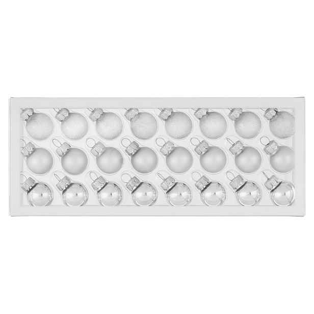 Livarno® Sada vánočních koulí, 10dílná / 24dílná (2 cm, stříbrná)