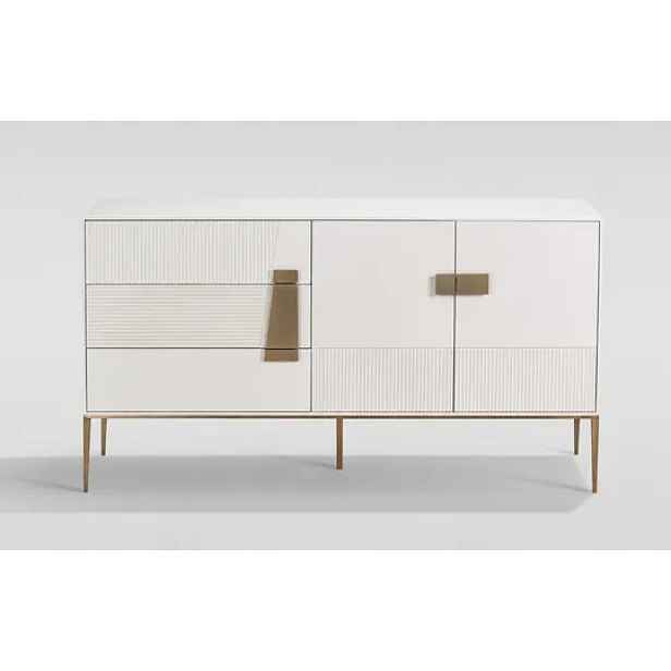 LivinHill Komoda Stilig ST102A 160 cm bílá/zlatá