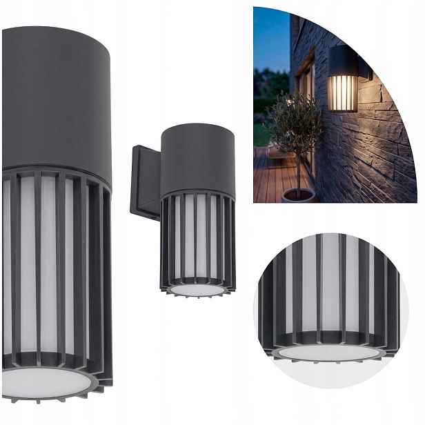 Nástěnná venkovní lampa Ribo Šedá IP54 E27 20 cm Tk Lighting