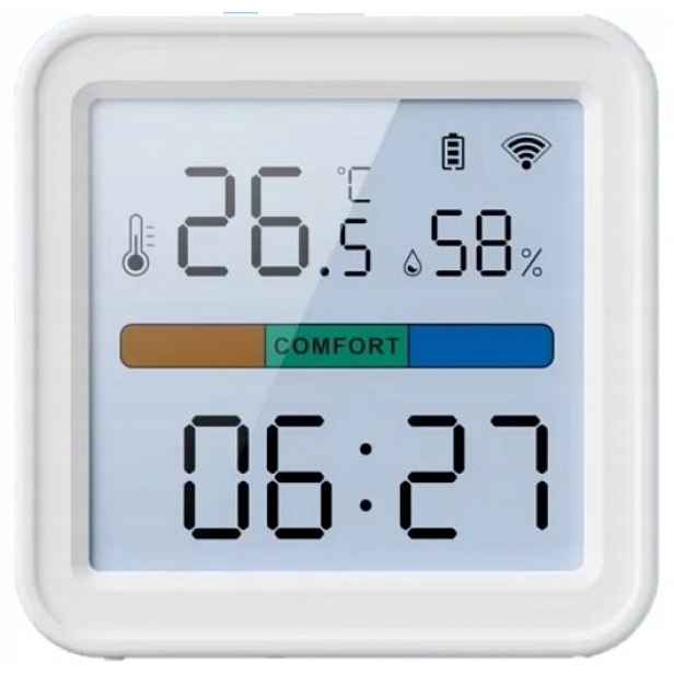 Snímač teploty vlhkosti Hodiny Tuya Smart Life Wifi LCD Teploměr