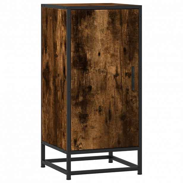 vidaXL Příborník kouřový dub 35,5 x 35 x 76 cm kompozitní dřevo a kov