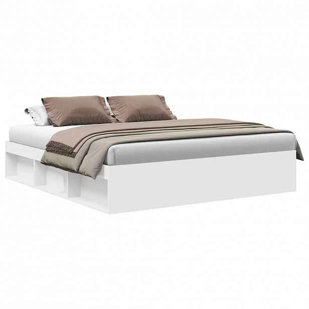 vidaXL Rám postele bílý 180 x 200 cm Super King Size