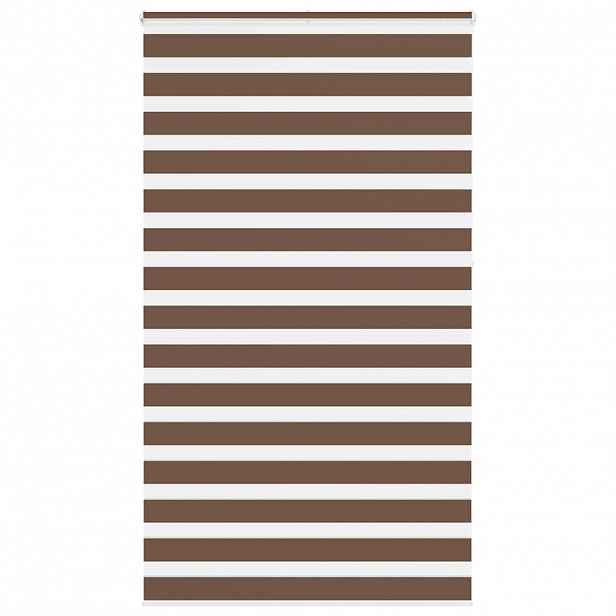 vidaXL Zebra roleta hnědá 130x230 cm šířka látky 125,9 cm polyester