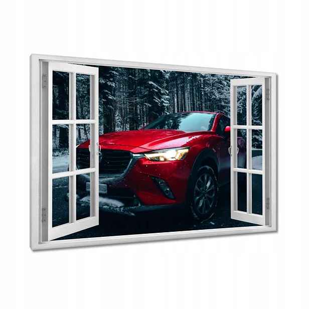 Obrazy 90x60 Červená Mazda Auto