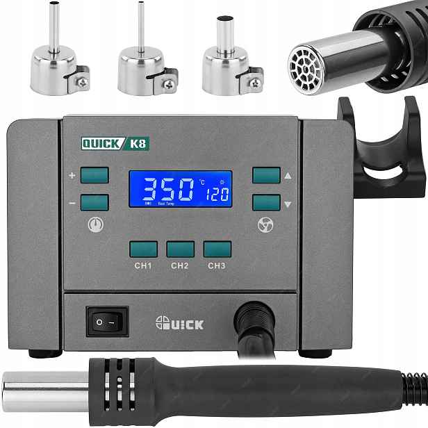 Výkonná Hot Air Stanice Quick K8 Nástupce 861DW, Spolehlivá A Moderní