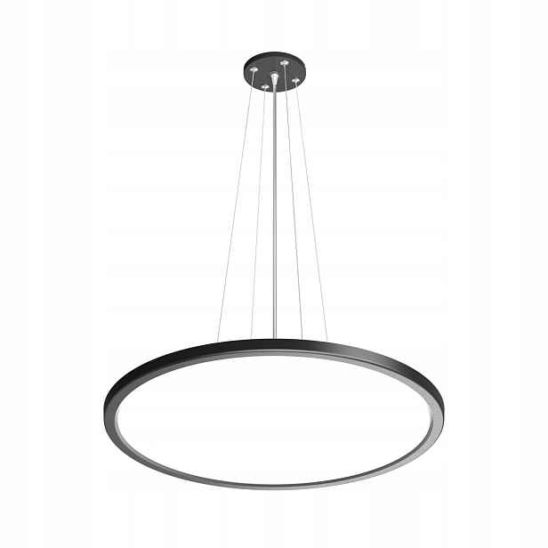 Manito, Minimalistická černá kulatá závěsná Led lampa 36W 4300LM 48 CM