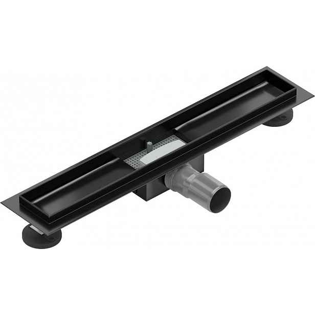MEXEN - Flat odtokový žlab bez roštu 60 cm černá 1715060