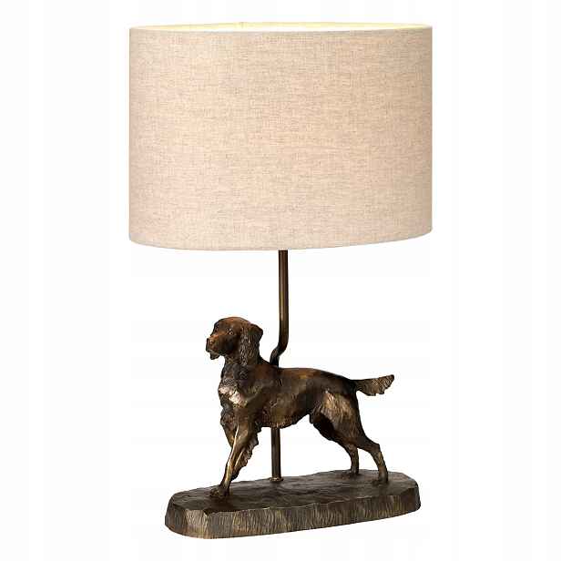 Stolní lampa z pryskyřice Rufus E27 40W hnědá Designer's Lightbox