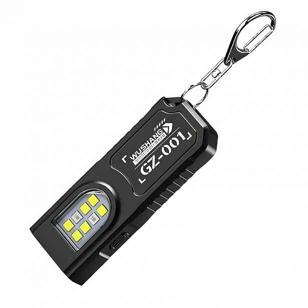 TEMU 1ks Jasná barevná LED multifunkční mini svítilna s magnetickou základnou a USB nabíjením - Přenosné pracovní světlo. Klip na klíče, zadní klip,