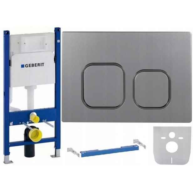 Wc stojan Geberit Duofix Basic UP100 Držáky Tlačítko C3 Chrom Mat Podložka