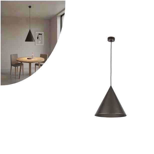 Závěsná lampa Cono hnědá nad jídelní stůl, klasická Tk Lighting