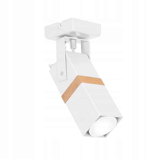 Nástěnné svítidlo Vidar MLP5405 GU10 1x35W Bílá/Dřevo, Stmívatelné Milagro
