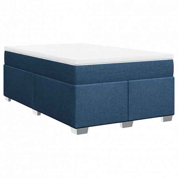 vidaXL Box spring postel s matrací černá 120x190 cm textil