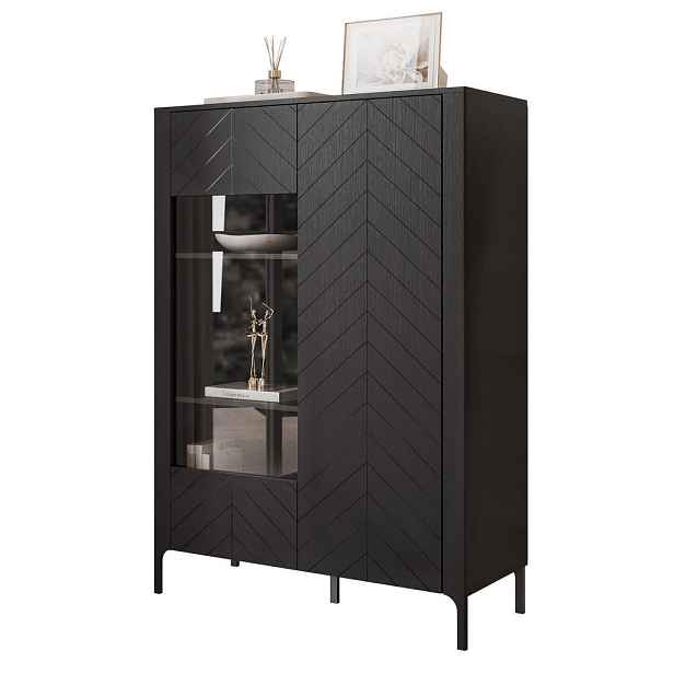Idohome VITRÍNA LORIEN 103 cm, černá