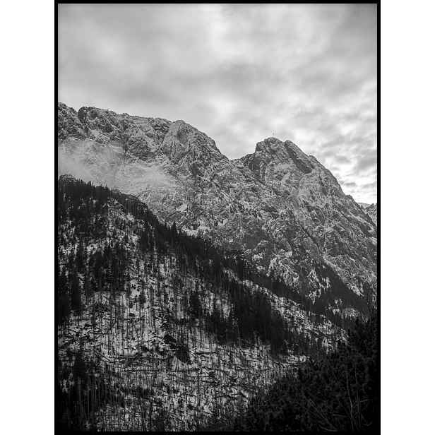 Kraj a Tatry Zakopané Giewont hory 70x100 cm černobílý plakát na zeď