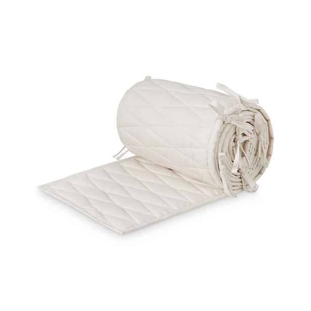 Krémový mantinel do postýlky z bio bavlny 365 cm Light Sand – Cam Cam Copenhagen