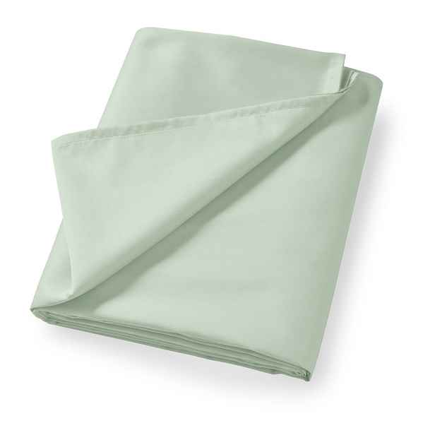 Světle zelené prostěradlo z bavlněného saténu 230x260 cm Cotton Sateen – Bianca