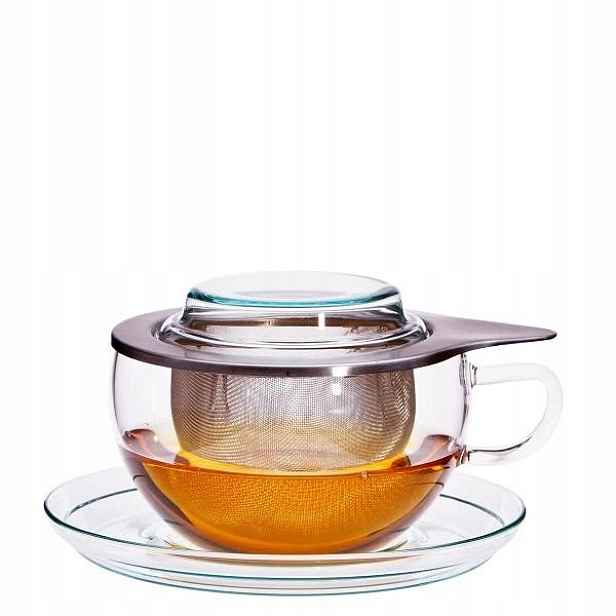 Trendglas Jena Skleněný šálek se sítkem Tea Time 300 ml