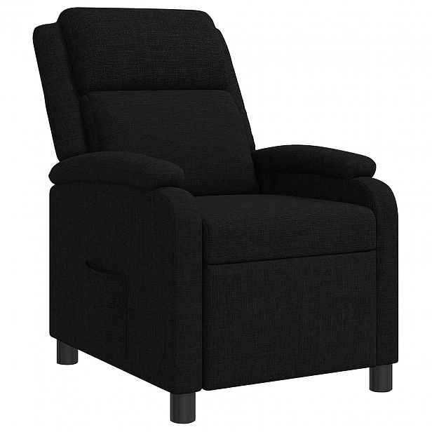 vidaXL Křeslo s funkcí ležení Černá Textil