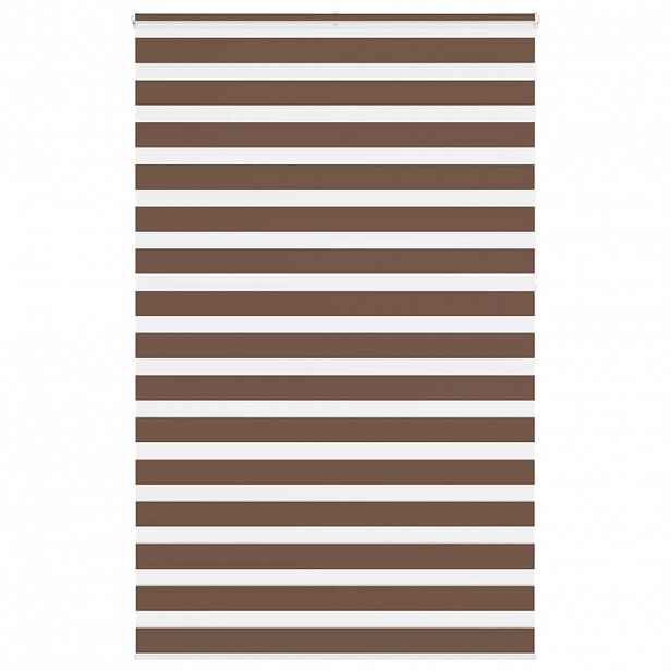 vidaXL Zebra roleta hnědá 140x230 cm šířka látky 135,9 cm polyester