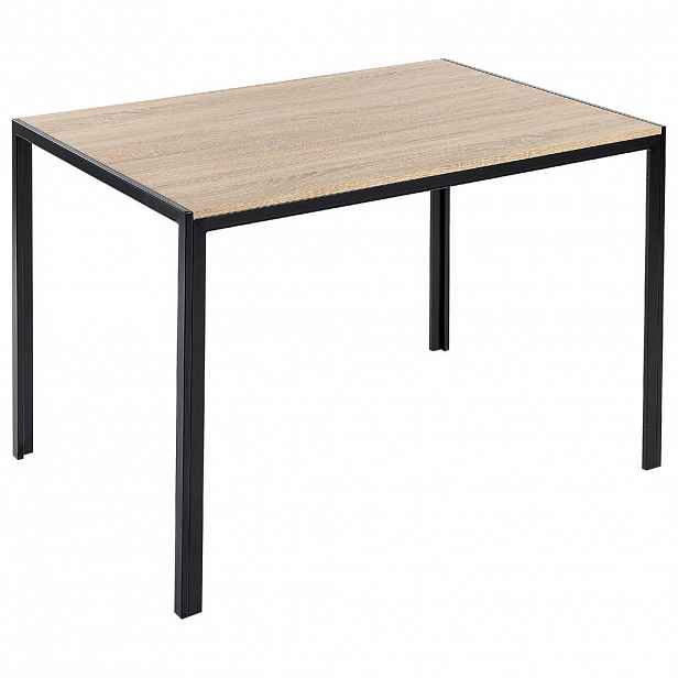 Beliani JÍDELNÍ STŮL 120/80/76 cm Světle hnědý, Černý Obdélníkový Newfield
