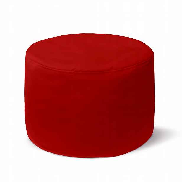 Červená Kulatá Podnožka Taburet 35x25 cm Pod Nohy, Módní, Pevná, Pohodlná, K Fotelu
