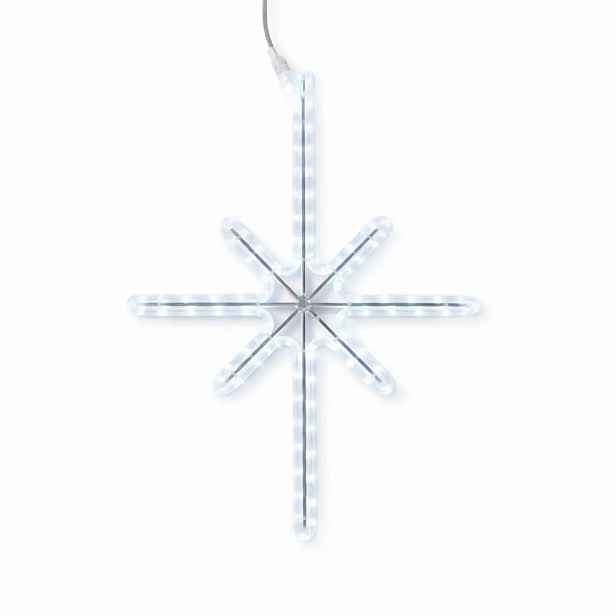 Easy Fix 2D LED světelná hvězda Polaris I., 49 × 55 cm, ledově bílá, závěsná, hliník