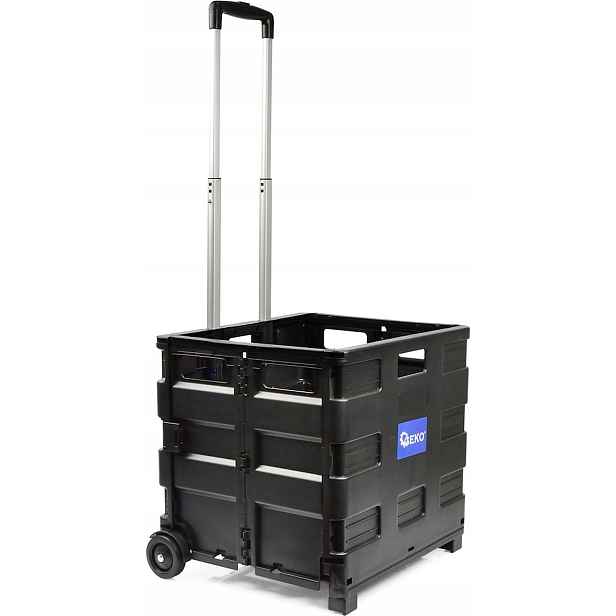 Geko skládací přepravní vozík, 35 kg, teleskopická rukojeť