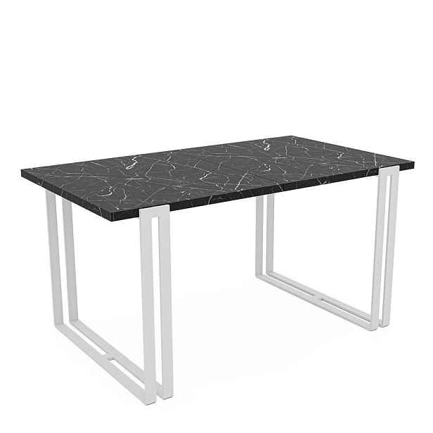 Idohome JÍDELNÍ STŮL HOLTE 120 cm rozkládací z MDF, bílý / Grigia Pietra