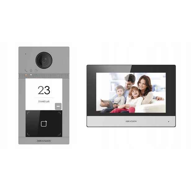 Ip videotelefonní sada Hikvision DS-KIS604-S(C) – 7", PoE, Wi-Fi