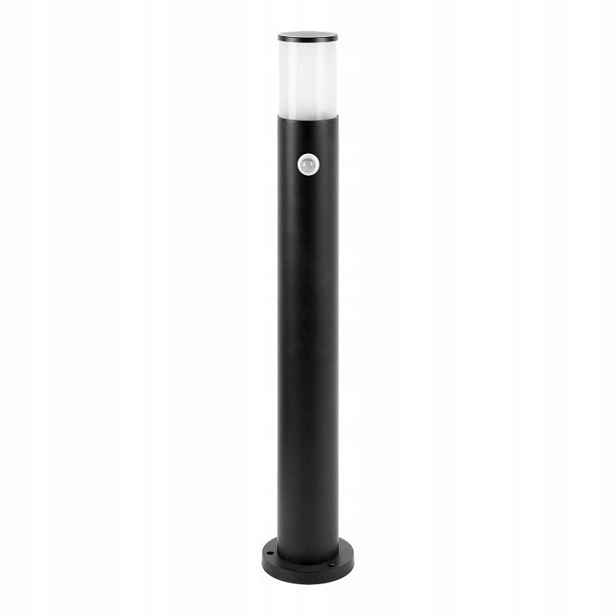 Jiřina stojací zahradní lampa s pohybovým senzorem, E27, IP54, 80 cm, černá
