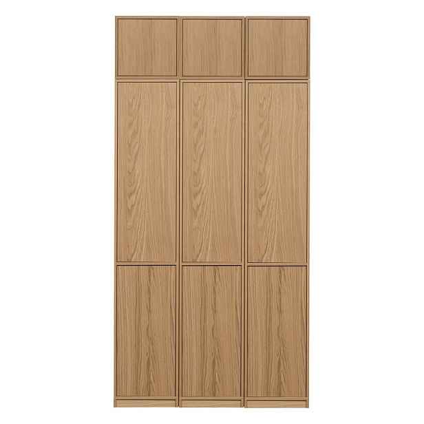 Modulární knihovna v dekoru dubu v přírodní barvě 120x243 cm Modulair – vtwonen