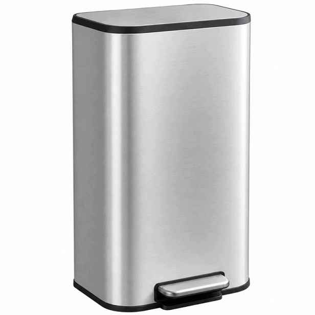 Odpadkový koš Cooper s pedálem LY-80, 30 l, stříbrná
