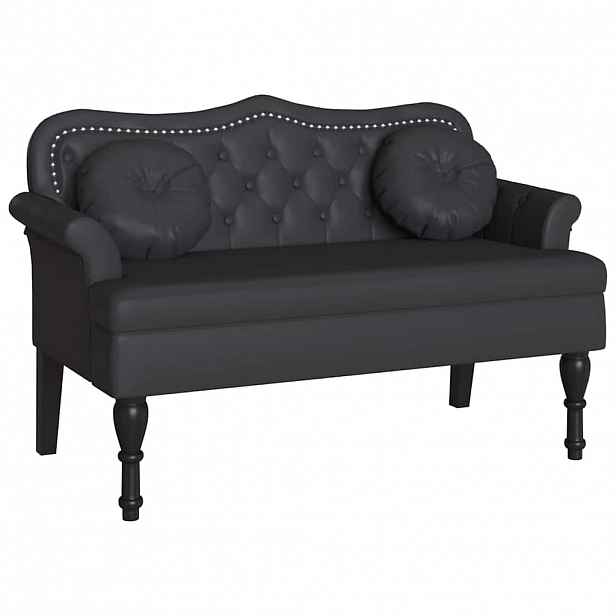 vidaXL Chesterfield lavice Černá 120,5 x 65 x 75 cm Umělá kůže